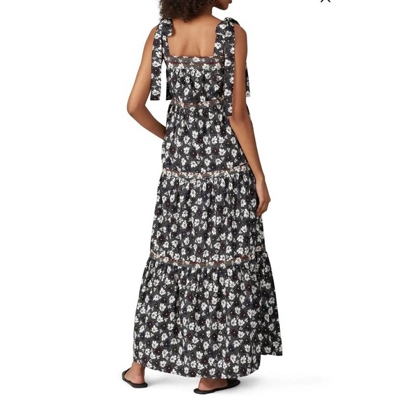 Warm big love rainbow floral square neck boho maxi dress - Picture 4 of 10